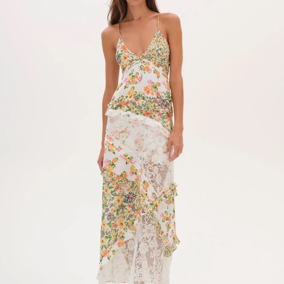 NEW For Love & Lemons - Rosalyn Maxi Dress - Picture 3 of 4